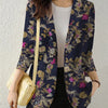 Women Autumn Blazer Retro Printed Coats Casual Long Sleeve Floral Outerwear ZANZEA Female Single Button Lapel Jackets Oversize