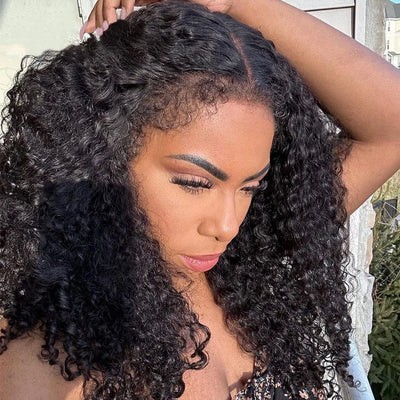 Curly Bob Wigs Human Hair Lace Frontal Wig 13x4 Transparent Black Lace Front Wig Human Hair Wigs 4x4 Bob Curly With Edged Wigs