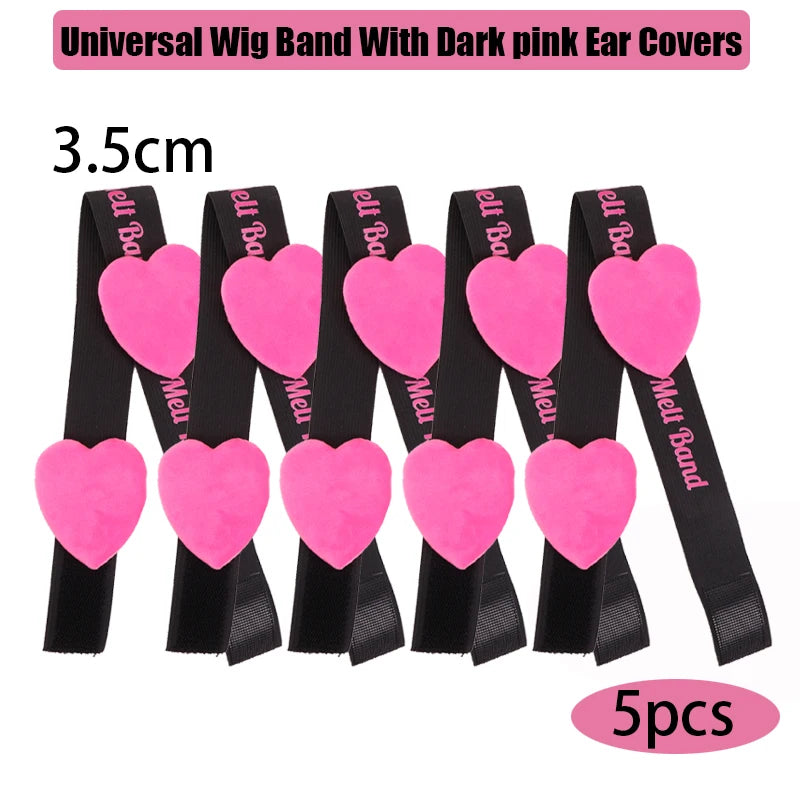 Lace Melting Band With Ear Cover Elastic Band For Wigs Black Wigs Edge Wrap To Lay Edges Wig Headband Lace Frontal Band