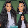 13x6 HD Transparent Lace Front Water Curly Wave Human Hair Wigs 40 Inch Long Jerry Curly Human Hair Frontal Wigs Full Bouncy