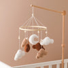 Baby Crib Mobile Bed Bell Rattle Toys Wooden Crochet Stars Pendant Bed Bell Toys Newborn Comfort Crib Bracket Hanging Toys Gifts