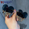 2023 Fashion Designer Heart sunglasses women Retro Remiless Bling Personality Sunglasses Party UV400 Eyewear lentes de sol mujer