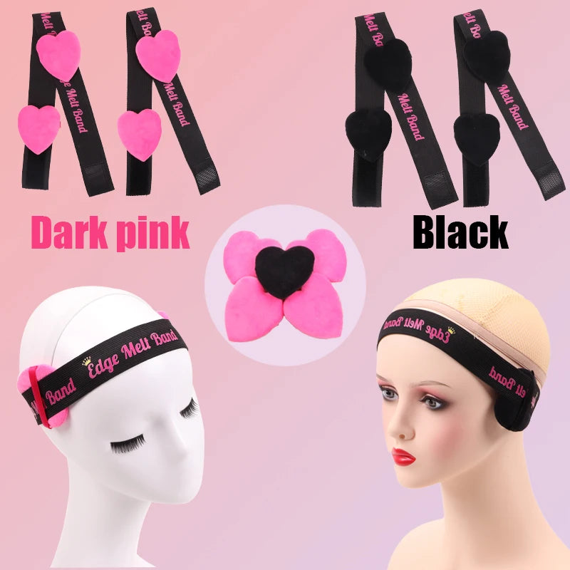 Lace Melting Band With Ear Cover Elastic Band For Wigs Black Wigs Edge Wrap To Lay Edges Wig Headband Lace Frontal Band