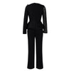 Luxury Jumpsuits & Rompers for Women Round Neck Beaded Transparent Sleeve High Waisted Elegant Female Birthday Party Overalls