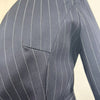 TWOTWINSTYLE Colorblock Striped Slimming Blazers For Women V Neck Long Sleeve Tunic Temperament Coats Female Fashion Clothes New