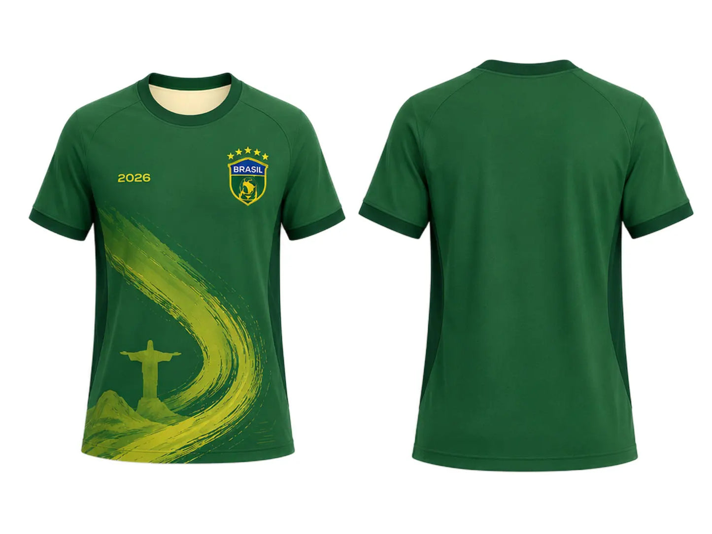 Summer New Brazil Football Jerseys For Men 2026 Football Support Sports Tshirts Mesh Breathable Tees Fans Gifts Man Clothing