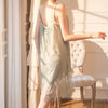 Sexy Pajamas Women's Lace Slip Dress Loose Dresses Nightgown Sleeping Summer Clothing Silk New Sexxy Nightie 2024 Pajama New