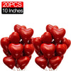 Red Heart Latex Balloon Inflatable Love Shaped Balloons Romantic Valentine's Day Birthday Wedding Party Decor Supplies Wholesale