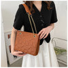 Ladies Fashion Large Capacity Chain Bag Retro Square Tote Bag Diamond Texture Shoulder Crossbody Daily Hundred Underarm Handbag