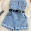 2024 Summer Rompers Women Jeans Jumpsuit Off Shoulder Loose Casual Denim Rompers Womens Jumpsuits Wide Leg Casual Denim Overalls
