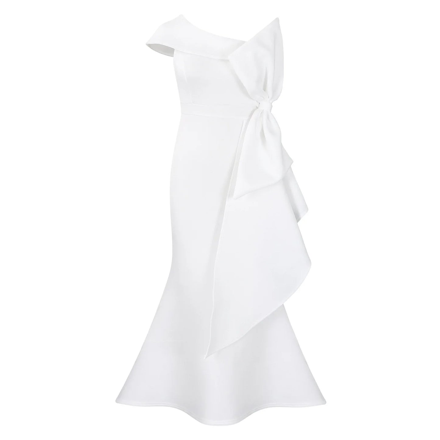 Elegant Dresses for Women One Shoulder Sleeveless Ruffles Mermaid Floor Length Luxury Birthday Party Dinner Vestidos Mujer Dress