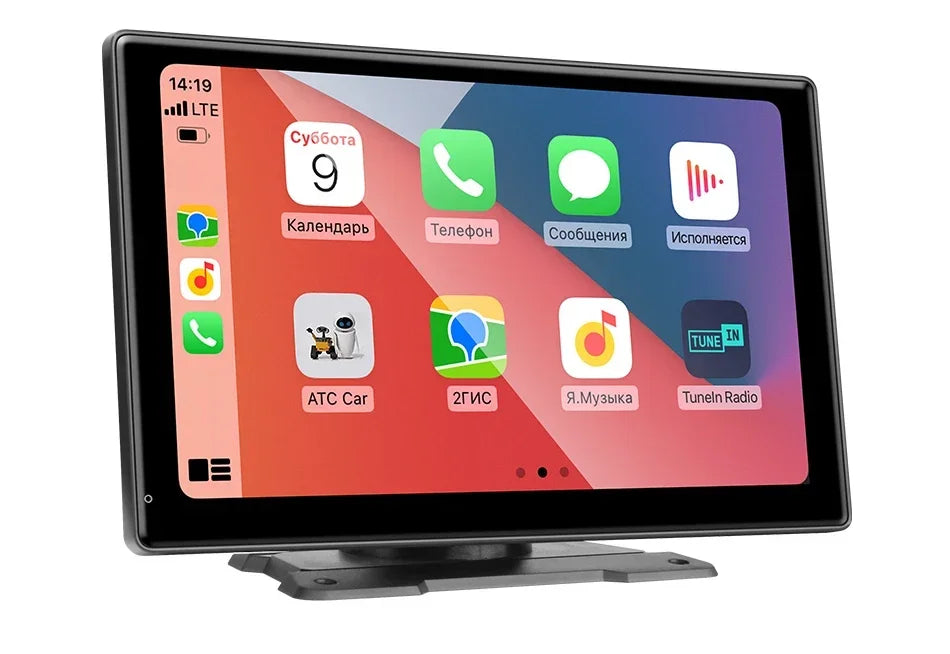 Srunbi 9 Inch Carplay MP5 Portable Smart Player Monitor Wireless Android Auto&Carplay Dual Bluetooth Music AUX USB BT 5.0 IPS