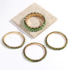 Fashion Bohemia Tennis Shiny Bracelet Jewelry 4 pcs Multicolor Crystal Glass Elastic Stack Bracelets Set