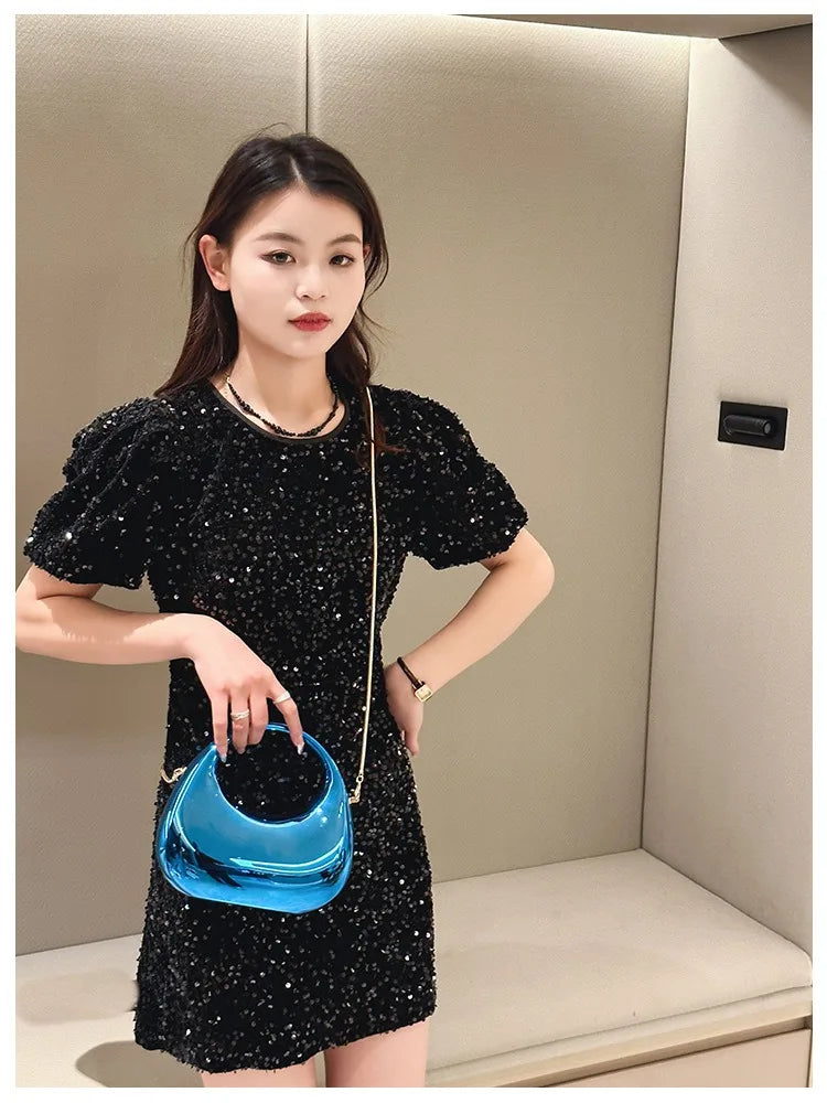 Luxury Designer Evening Clutch Clear Acrylic Women Handbags Fashion Shoulder Bag Half Moon Wedding Purses Party Tote Ladies 2025