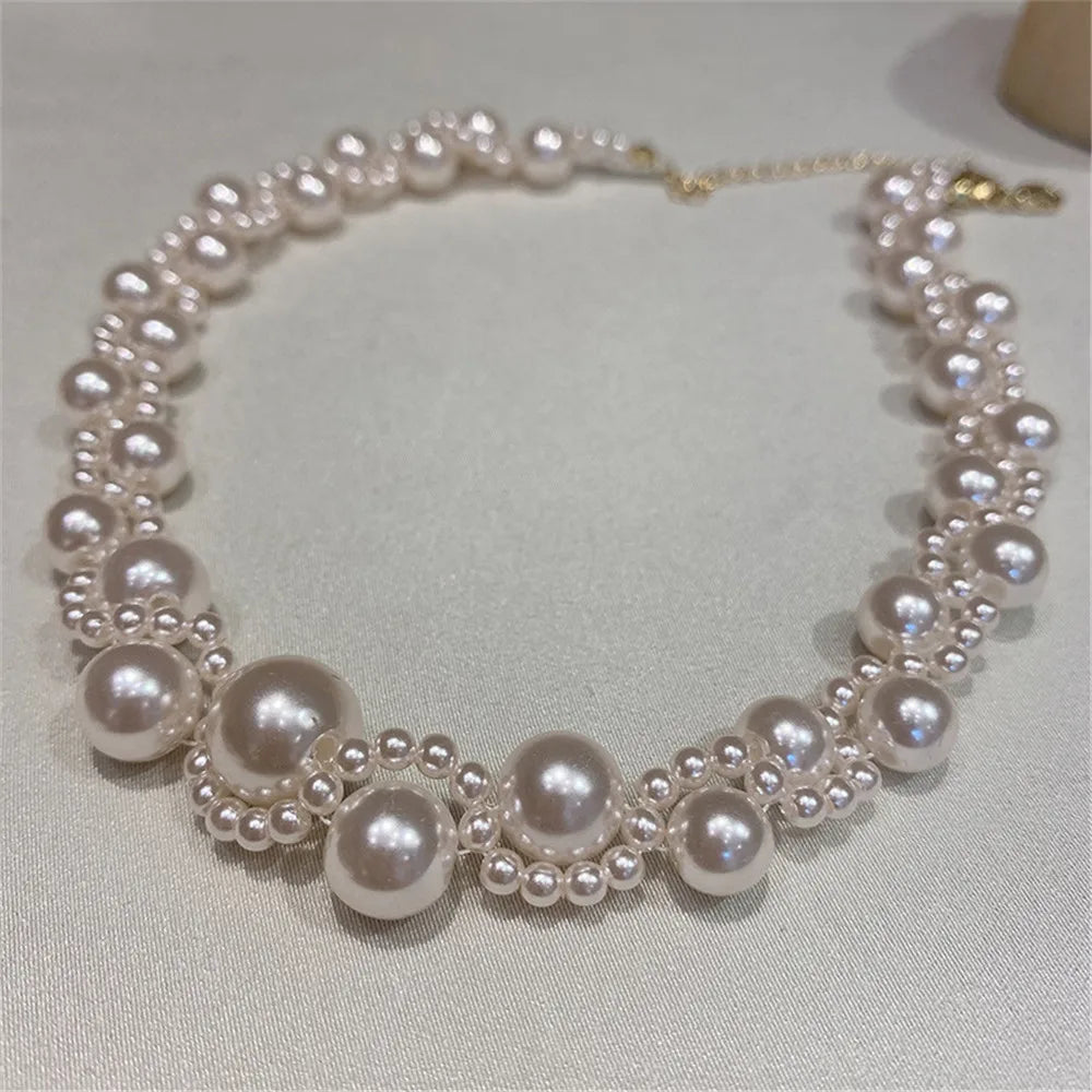 Luxury Vintage Three-layer Pearl Collar Choker, 2024 New In Trend Jewelry Fashion Woman's Choker Necklace on the Neck Party Gift