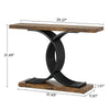 Tribesigns Gold Entryway Table, Modern 39-Inch Console Faux Marble Narrow Wood Sofa with Geometric Metal Legs