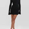 Autumn Office Lady Mini Dress Women Streetwear Long Sleeves Solid Sexy Bodycon Black Dress Casual Clubwear Elegant Party Dresses