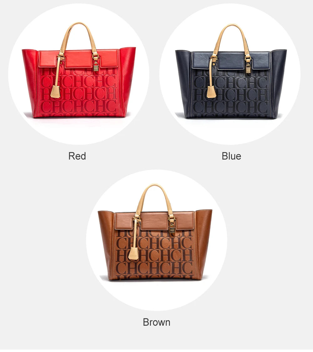 CHCH Fashion Retro Print Bucket Bag Travel Party Banquet Shoulder Bag Luxury Classic 2024 Winter Women's Large Capacity Handbag