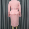 Church Dresses for Women Elegant Ruffles Long Flare Sleeves Sequined Party Bodycon Peplum Classy Occasion African Wedding Guest