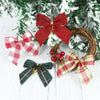 20/10pcs Linen Christmas Bow Decoration Christmas Tree Hanging Ornaments Bowknot For Xmas Wreath New Year 2024 Navidad Gifts Bow