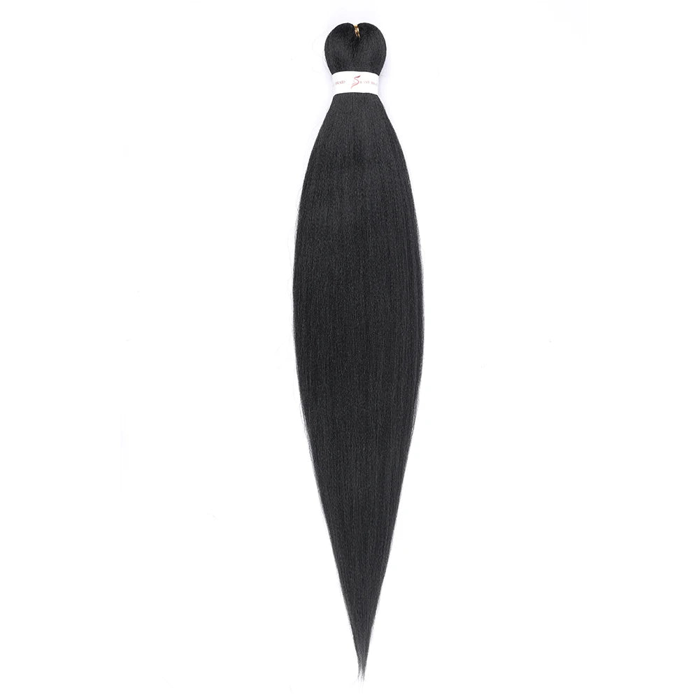 Pre-stretched Braids Synthetic Hair Professional Itch Free Hot Water Setting Fiber 30'' Ombre Yaki Texture Braid Hair Extensions