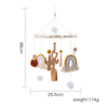 Baby Wooden Bed Bell Cartoon Rabbit Mobile Hanging Rattles Toy Hanger Crib Mobile Bed Bell Wood Toy Holder Arm Bracket Kid Gifts
