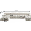 Modern Sectional Sofas Living Room U-Shaped Minimalist Velvet Fabric Large Sofa Couches Luxury 6-Seat Couch with Chaise Ottomans