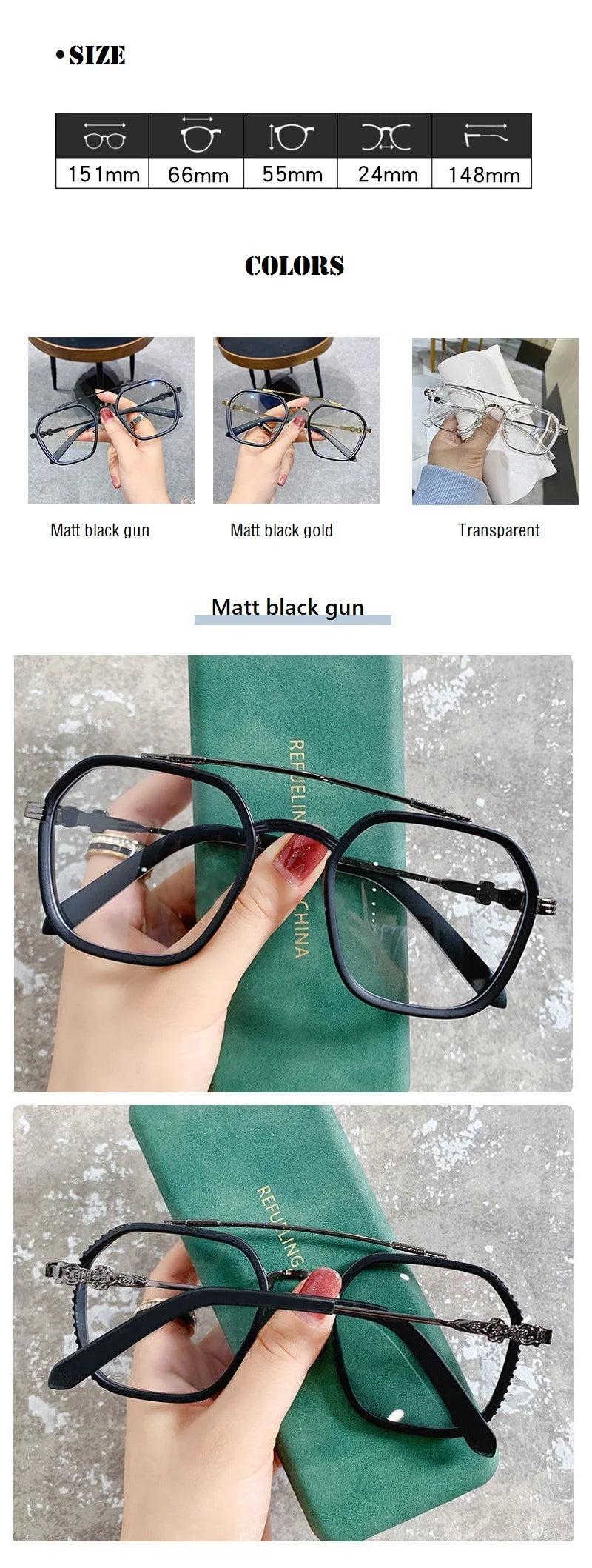 -1 -1.5-2-2.5-3 Double Beam Square Myopia Glasses  Men Women Retro  Anti Blue Ligh Nearsighted Prescription  Computer Eyeglasses
