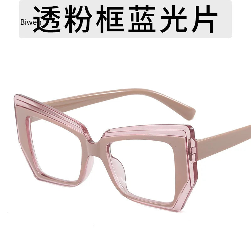 New Clear Thick Frame Eyewear Anti Blue Light Blocking Glasses Square Optical Eyeglasses For Women eye glasses for men