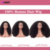 500 Density Glueless Wigs Human Hair Kinky Curly 13x6 Hd Lace Frontal Wig Brazilian 100% Human Hair Preplucked Wigs For Women