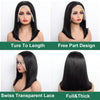 Bob Wig Human Hair 13X4 Lace Front Wig 180% Density Short Straight Frontal Bob Wig Transparent Lace Pre Plucked With Baby Hair