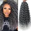 Beach Curl Crochet Hair Gogo Curl Crochet Hair 18 Inch Ombre Brown Blonde Bug Ginger T30 Synthetic Deep Wave Twist Crochet Braid