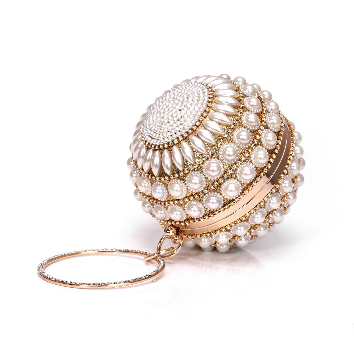 Women Evening Bags Pearl Lady Clutch Bags Beading Diamonds Party Wedding Prom Glitter Banquet Handbags Ball Design Handle Glamor