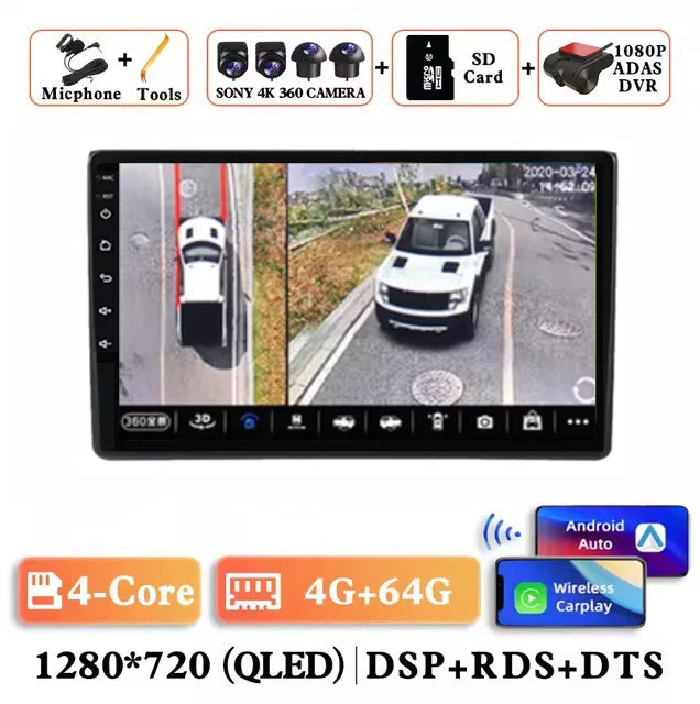 For Audi A3 8P 2003-2013 Android 14 RS3 Sportback 2Din CAR Multimedia Carplay Video Player Stereo Radio WIFI 4G DSP Navigation