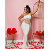 Sexy Summer Women Clothing Mesh Transparent Strap Long Dress One-piece Chic Style Mid-waist Length