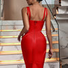 Bandage Dress Women Party Dress Bodycon Elegant Sexy Evening Birthday Club Outfits Summer 2024