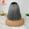 Vietnamese Hair Super Double Drawn Bone Straight 2x6 Bob Wig with 100% Human Hair T4/Gray 250% Density For Black Women
