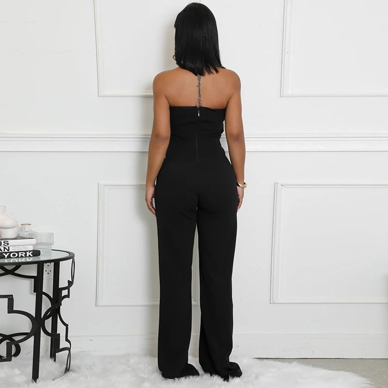 CUTENOVA Women'S Spring Summer Camisole V-Neck Offset Printed Zipper Sleeveless Slim Jumpsuit Fashion  Casual Sexy Jumpsuits