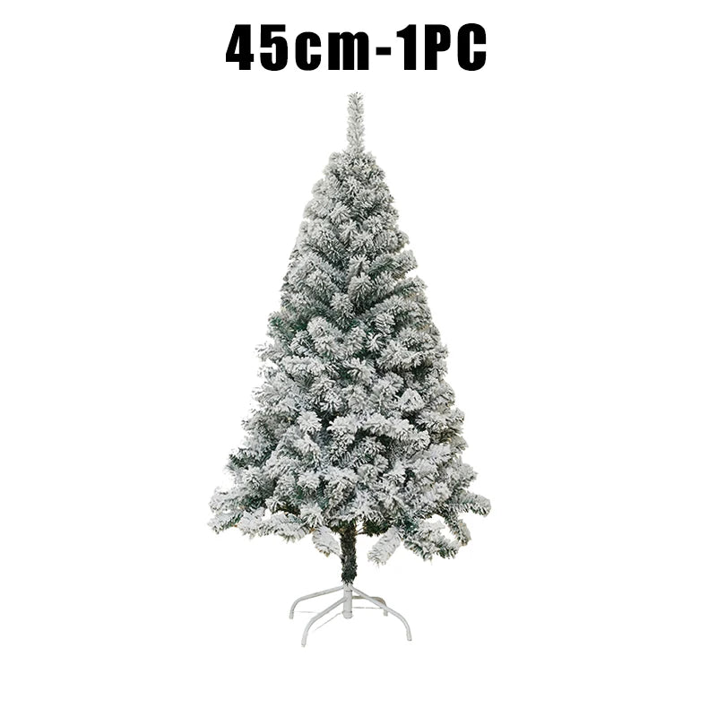 Snowy Flocked Christmas Tree PVC Realistic Frosted Pine with Artificial Snow Perfect for Store Window Displays Holiday Decor