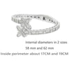 New Iced Out Bling Opened Butterfly Charm Bracelet Silver Color Zircon Insects Bangle For Men Women Hip Hop Luxury Jewelry