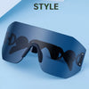 Oversized Shield Rimless Punk Sunglasses Women 2024 Luxury Brand Fashion Winged Sun Glasses For Ladies Shades Eyewear UV400