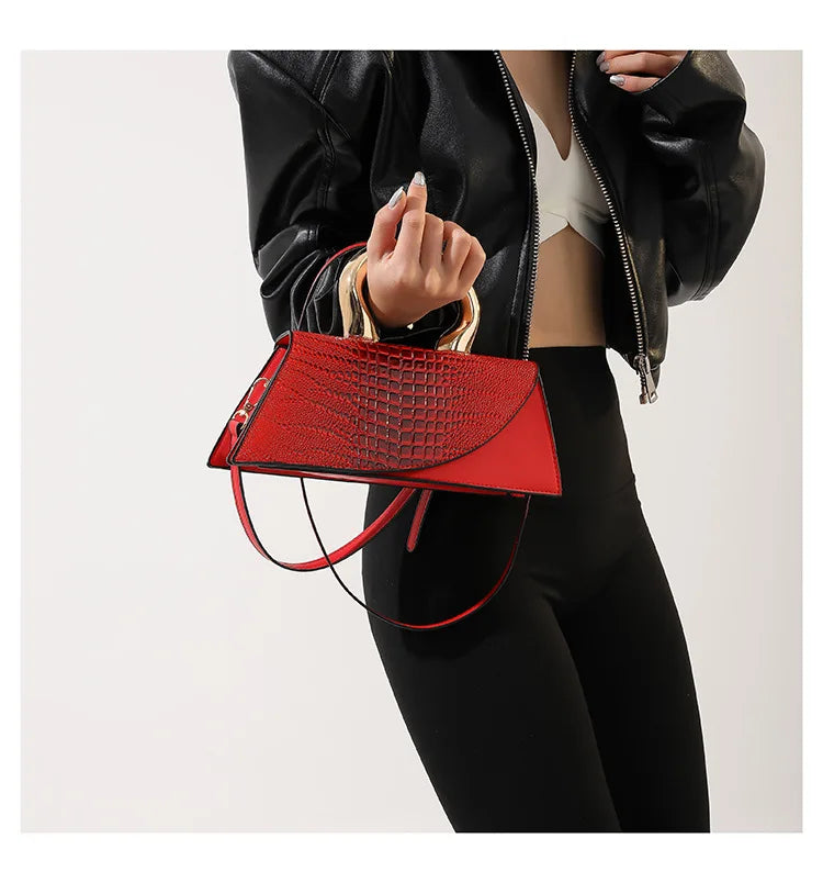 Solid Alligator PU Shoulder and Crossbody Bags Personality Designer Style High Quality Hand Bags for Women 2024 Fashion Hot Sale