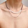 Luxury designer 925 Sterling Silver Flat snake box chain necklace for Men Women wedding fashion jewelry accessories gifts