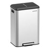 SONGMICS Kitchen Trash Can, 10.5-Gallon (40L) Garbage Can with Lid and Wide Foot Pedal, Soft Close and Stays Open