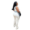 2 Pieces Women's Sets 2025 Spring Summer Denim Sleeveless Suit Tops And Wide Leg Pants Suits Two Piece Set Tracksuit Outfit