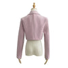 Autumn Notched Collar Open Stitching Blazer Vintage Women Full Sleeve High Waist Short Suit Cool Girl Coat Outwear