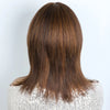 Lekker 12" Short Brown Wolf Cut Straight Bob Human Hair Wigs With Bangs For Women Brazilian Remy Hair Ready to Wear Glueless Wig