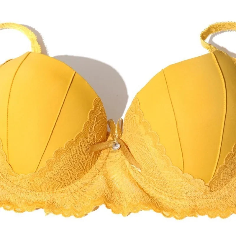 Beauwear Lace Trim Underwire Bra for Women Full Cup Molded Cup Bra Push Up Lingerie