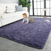 Fluffy Bedroom Rug Carpet Shaggy Fuzzy Rugs for Bedroom Thick Black Area Rugs for Living Room Rugs  for Girls Boys