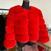 Damenmode Kunstpelzmantel superheiß Herbst Winter Damen kurze Kunstfuchsjacke flauschig hohe Qualität 7XL Damen Pelzmäntel